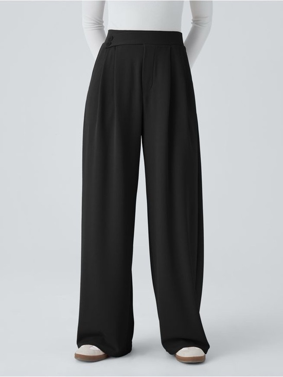HALARA Pants - HALARA Black High-Waist Wide Leg Trousers